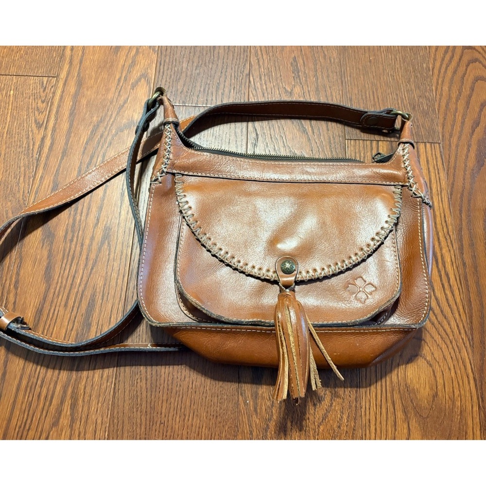 Patricia Nash CAMILA  Heritage new Crossbody Bag Italian Leather Tan P04601